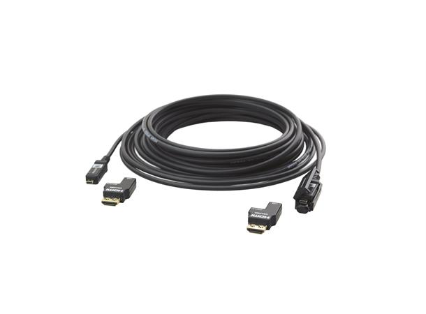 Kramer HDMI Hybridkabel -  40 m *B-vare* HDMI Fiber/Kobber HDCP2.2 Sort Detach