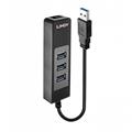 Lindy HUB 3-port USB 3 3 x USB A 1x RJ45