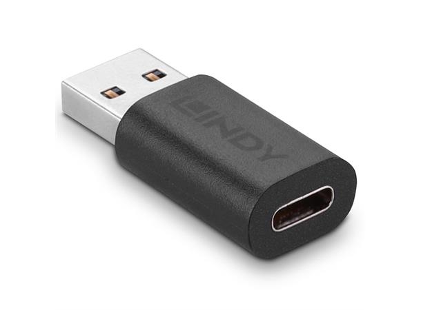 Lindy Premium USB 3.2 type A to C Type A Male > Type C Female, Sort