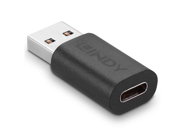 Lindy Premium USB 3.2 type A to C Type A Male > Type C Female, Sort 