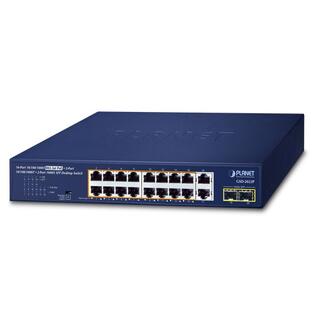 Planet Switch 16-p PoE+ 2xSFP 802.3at 185W PD Desktop