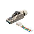 SCP RJ45 Plugg Cat6-6A-7A Skjermet Field Ultra Slim 10G  Reusable Toolless