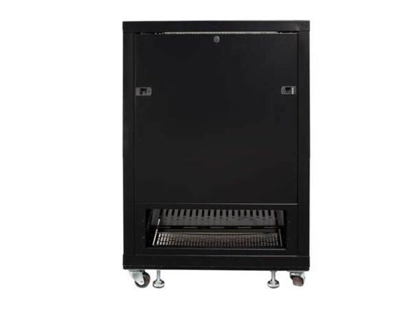 Sanus 19" stålrack for A/V 1Komplett rack med hyller, dører og hjul 