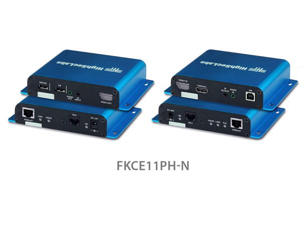 HighSecLabs Office KVM Extender USB, DP/Hdmi, RS232, Kobbber 100m 