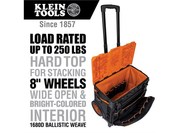 Klein Tools Tradesman Pro™ Rolling Tool 19 Lommer 22"  Verktøykasse på hjul