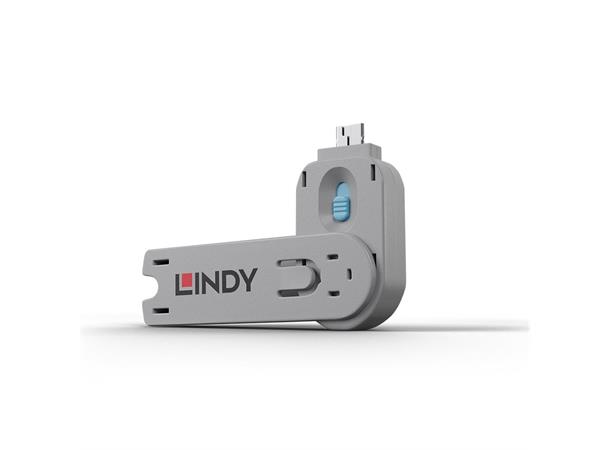 Lindy USB A Port Blocker Nøkkel, Blå 