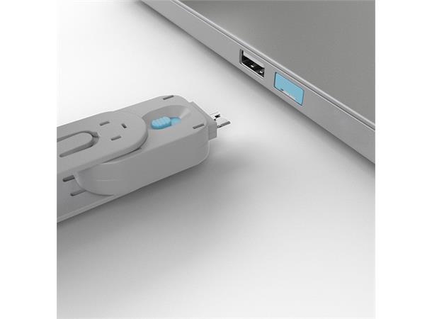 Lindy USB A Port Blocker Nøkkel, Blå 