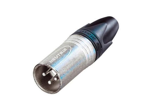 Neutrik XLR 3-pin Han Lodding XLR 3-pin Plugg Han Sølv 