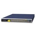Planet Industri Switch 24-p PoE L3 24p, 802.3at PoE, +4P 10G SFP