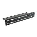 SCP Patch Panel 48 port Unloaded 2RU Med kabelsstyring