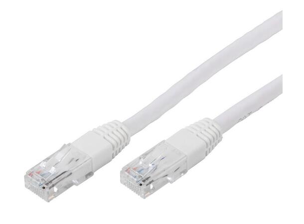 UTP Patch Cat.6 - 0,5 m Hvit Nettverkskabel 250MHz 24AWG 