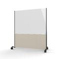 Pendax FlexWall Mobile Whiteboard Sort/ Lyst Standardstoff