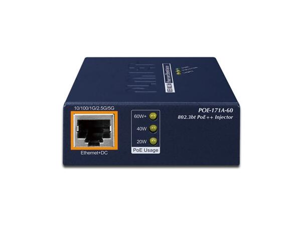 Planet Injector  1-port Gigabit PoE+ 60W IEEE802.3af/at/bt B60W 