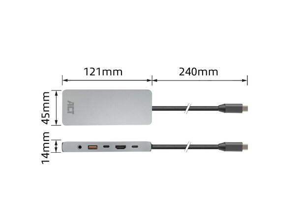 ACT AC7093 USB-C 4K MST Dokkingstasjon