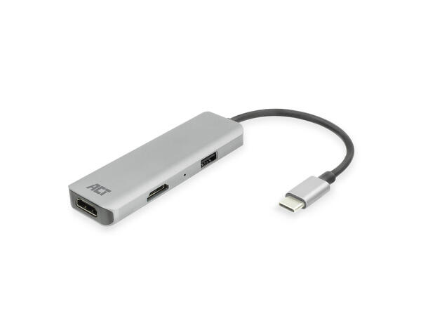 ACT Adapterl USB-C > 2 x HDMI 4K Dual Monitor MST Hub USB A 