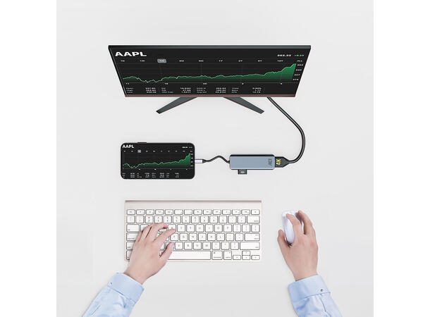 ACT Adapterl USB-C > 2 x HDMI 4K Dual Monitor MST Hub USB A 