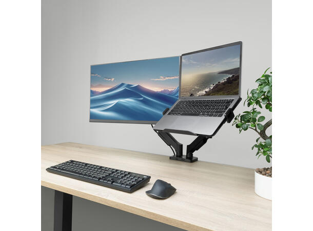 ACT Laptop brett for monitorarmer Laptop 11,6"-17,3 VESA 75x75 