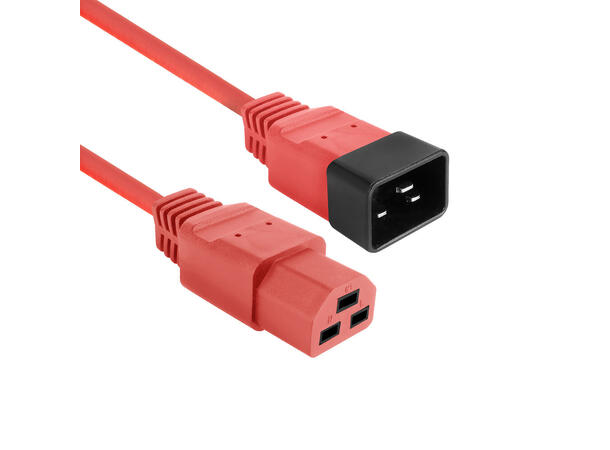 ACT Strømkabel C20 - C21 1,5 m C20 Hann - C21 Hunn Rød 