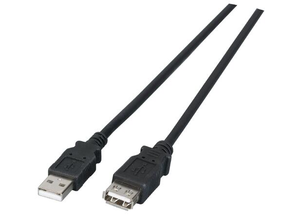 EFB USB2 Skjøtekabel A-A -  3,0 m A-A USB Sort LSZH 