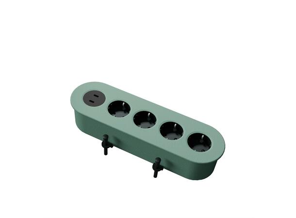 FF Nomad Strip 05 - Grønn 2x USB C,30w,4xStrøm GST-18i3 0,2 m 