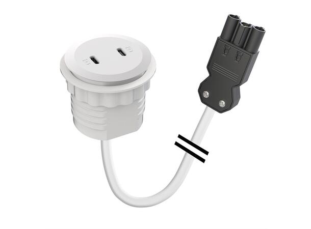 FF PM52-GST MINI- 2xUSB-C Wieland GST18® Hvit 20 CM 
