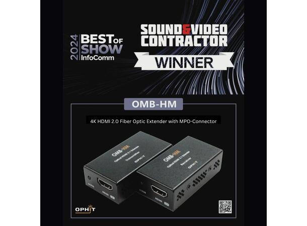 Ophit Extender HDMI over Fiber - Tx/Rx HDMI 2.0 4K OM3/OM4 