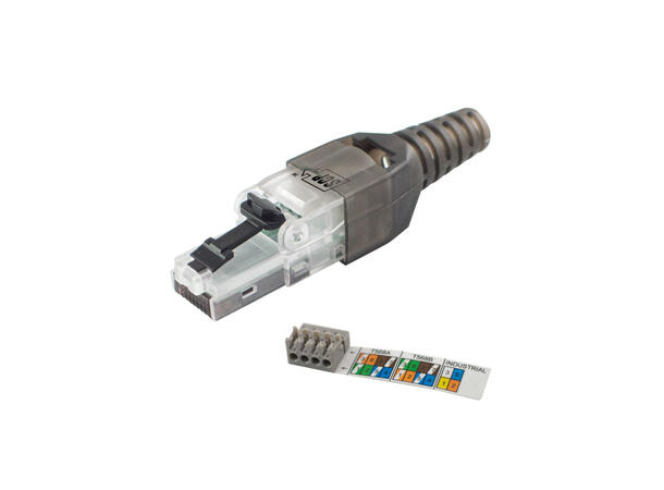 SCP RJ45 Plugg Cat.6A 10G Field 22-26AWG IP20 Reusable Toolless 