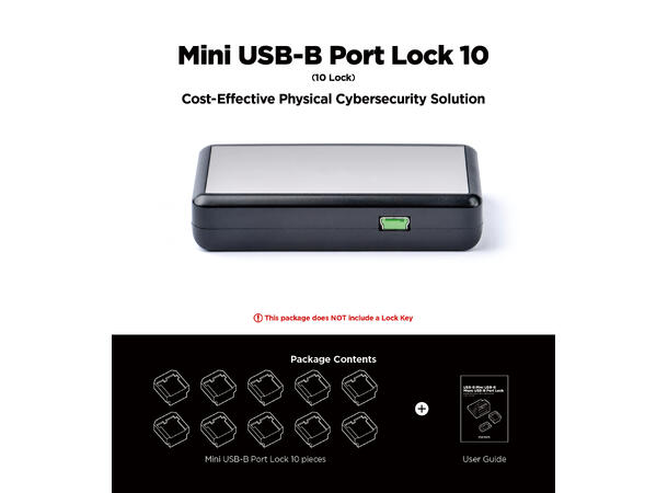 Smartkeeper Essential USB Mini-B- Grønn USB Mini-B 10stk Lås 