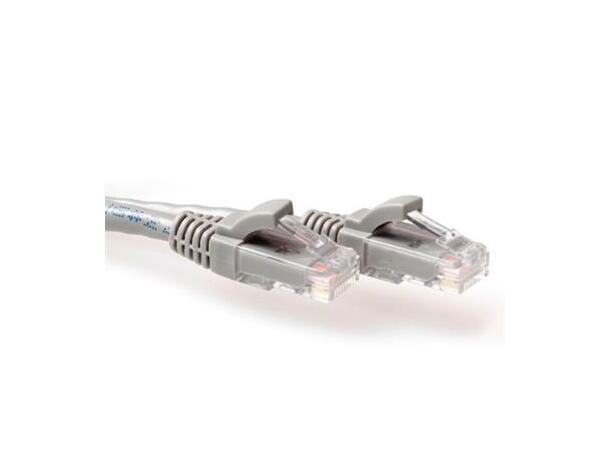 UTP Patch Cat.6A -  15 m Grå Nettverkskabel 500MHz 24AWG Snagless 