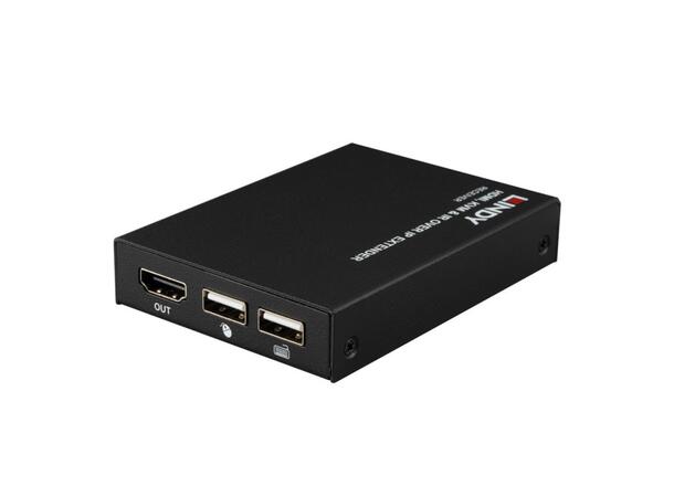 150m CAT6 DisplayPort 4K KVM Extender med USB, IR, RS-232 og HDBaseT