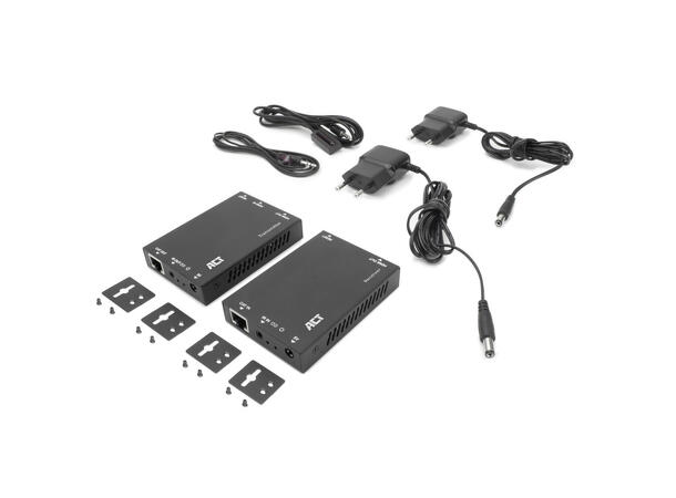 150m CAT6 DisplayPort 4K KVM Extender med USB, IR, RS-232 og HDBaseT