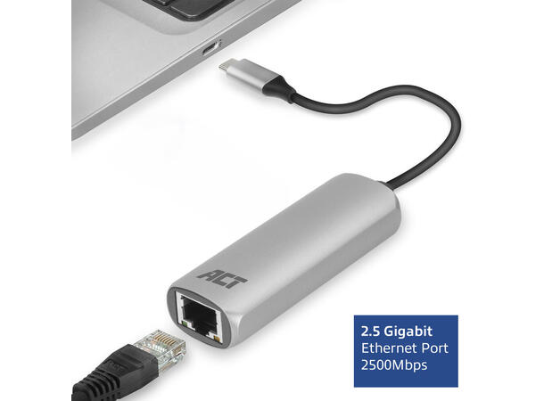 ACT Adapter USB-C > RJ45 2500Mbps - USB 3.2 