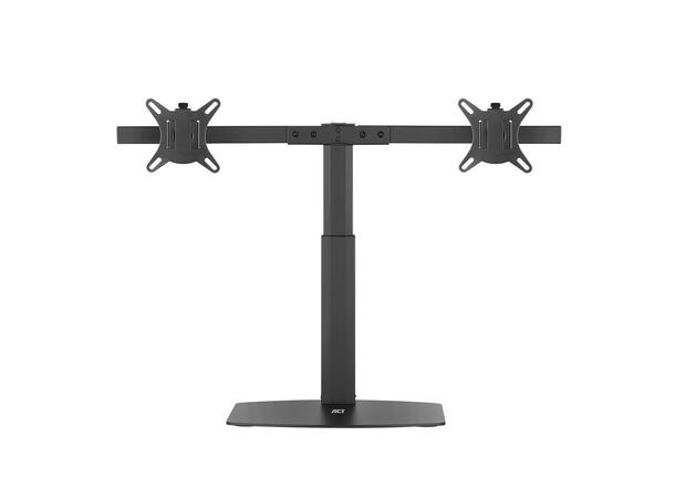 ACT Bordfeste - 2x skjerm 27" Gassfjæring Sort Maks 6kg 