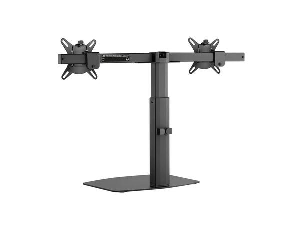 ACT Bordfeste - 2x skjerm 27" Gassfjæring Sort Maks 6kg 