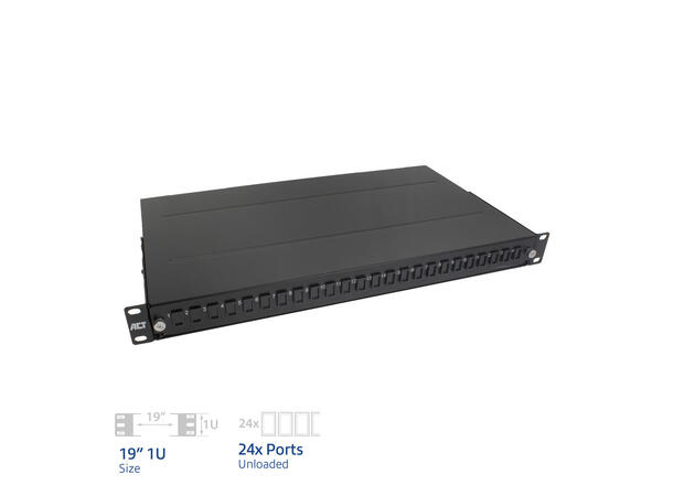 ACT Fiberpanel 24 port unloaded 24x LC Duplex 