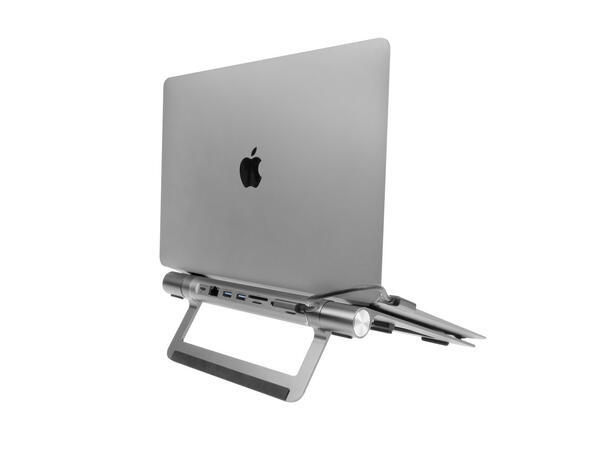 ACT Laptop Stativ Aluminium Avtagbar USB-C docking 