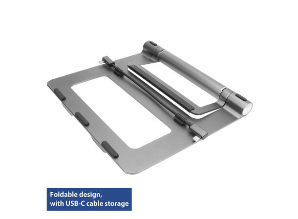 ACT Laptop Stativ Aluminium Avtagbar USB-C docking 