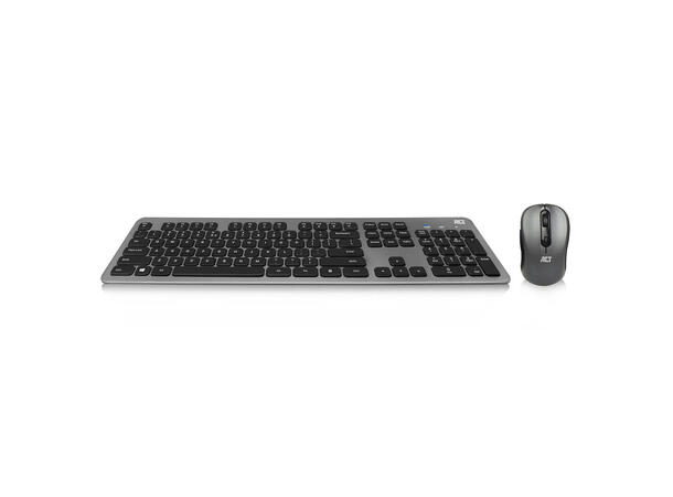 ACT Tastatur og Mus Trådløs - 2400 DPI USB-C/USB-A - Qwerty US tastur 