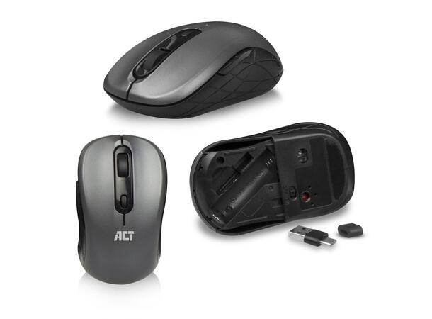 ACT Tastatur og Mus Trådløs - 2400 DPI USB-C/USB-A - Qwerty US tastur 