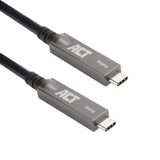 ACT USB-C, 3.2 Gen 2 Active Optical- 15m USB-C M-M 10Gbps, 40W, Video Alt Mode