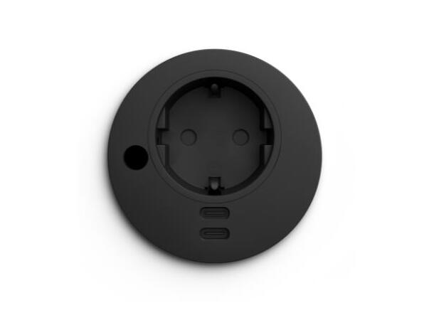 DFY Artplug 60/65, Sort Schuko F, USB-C, Pass Through,  CEE7/7 