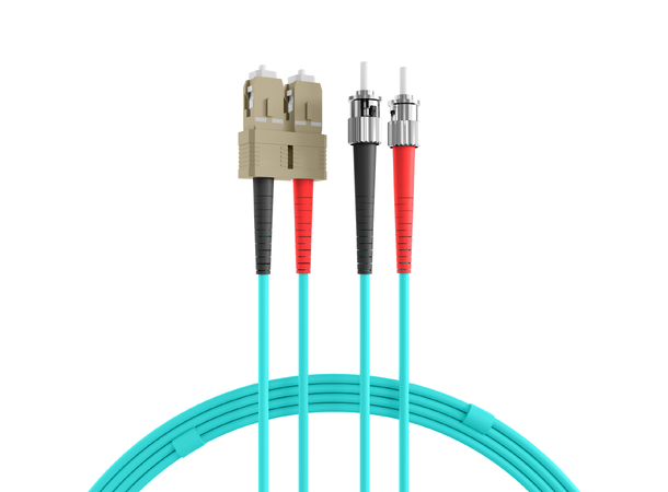 Fiberpatch 50/125 SC-ST -  2,0 m LSZH Multimode Duplex OM3 Aqua 