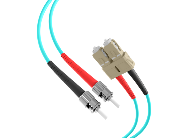 Fiberpatch 50/125 SC-ST -  2,0 m LSZH Multimode Duplex OM3 Aqua 