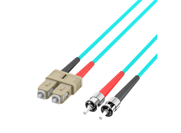 Fiberpatch 50/125 SC-ST -  2,0 m LSZH Multimode Duplex OM3 Aqua 