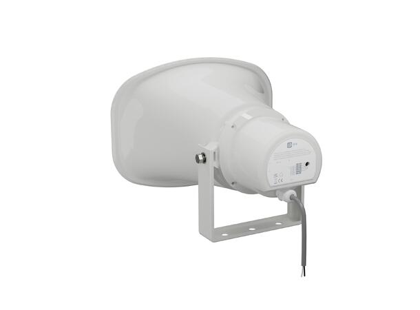 LD Hornhøyttaler 30W Hvit inkl. veggfeste IP66 