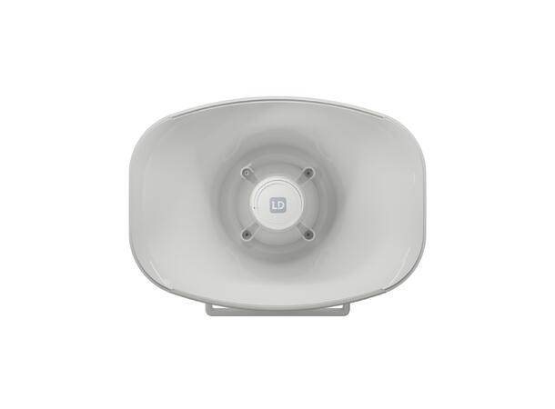 LD Hornhøyttaler 30W Hvit inkl. veggfeste IP66 