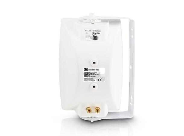 LD Høyttaler Vegg 5,25" Passiv 100V Hvit (1 par) inkl. veggfeste 
