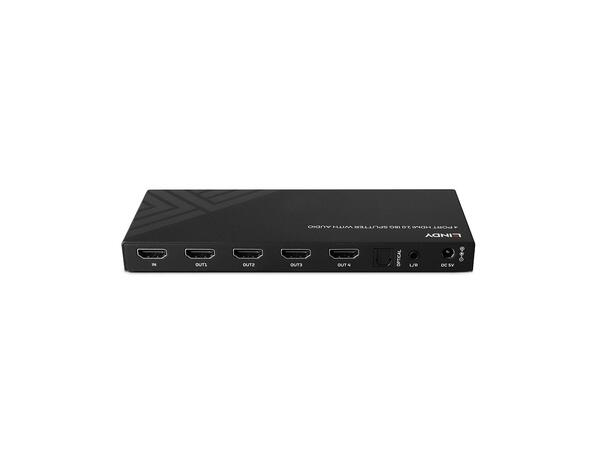 Lindy HDMI Splitter 4-port 8K 1->4 HDMI med Audio 