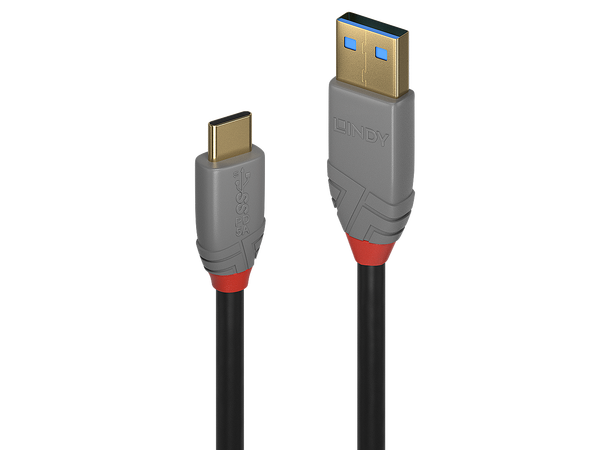 Lindy USB-A>C, 3.2 Gen 2 Passive- 1,5 m Anthra Line USB-A USB-C 10Gbps 