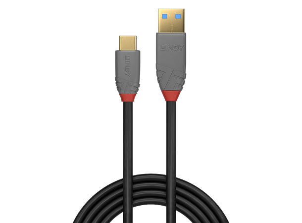 Lindy USB-A>C, 3.2 Gen 2 Passive- 1,5 m Anthra Line USB-A USB-C 10Gbps 